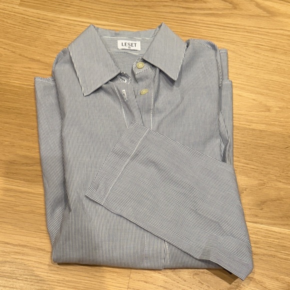 LESET Blue Pinstripe Shirt - Picture 1 of 3